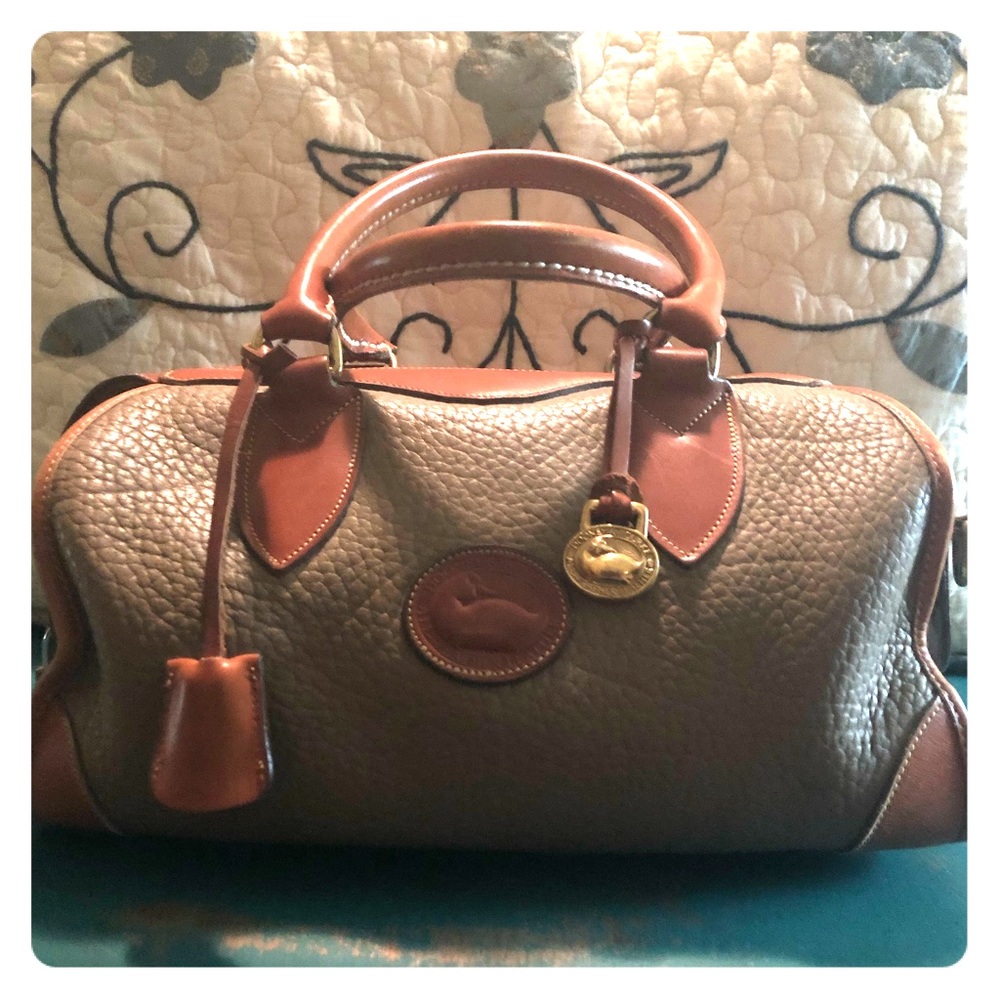 Vintage Dooney & Bourke Mushroom/Tan Gladstone